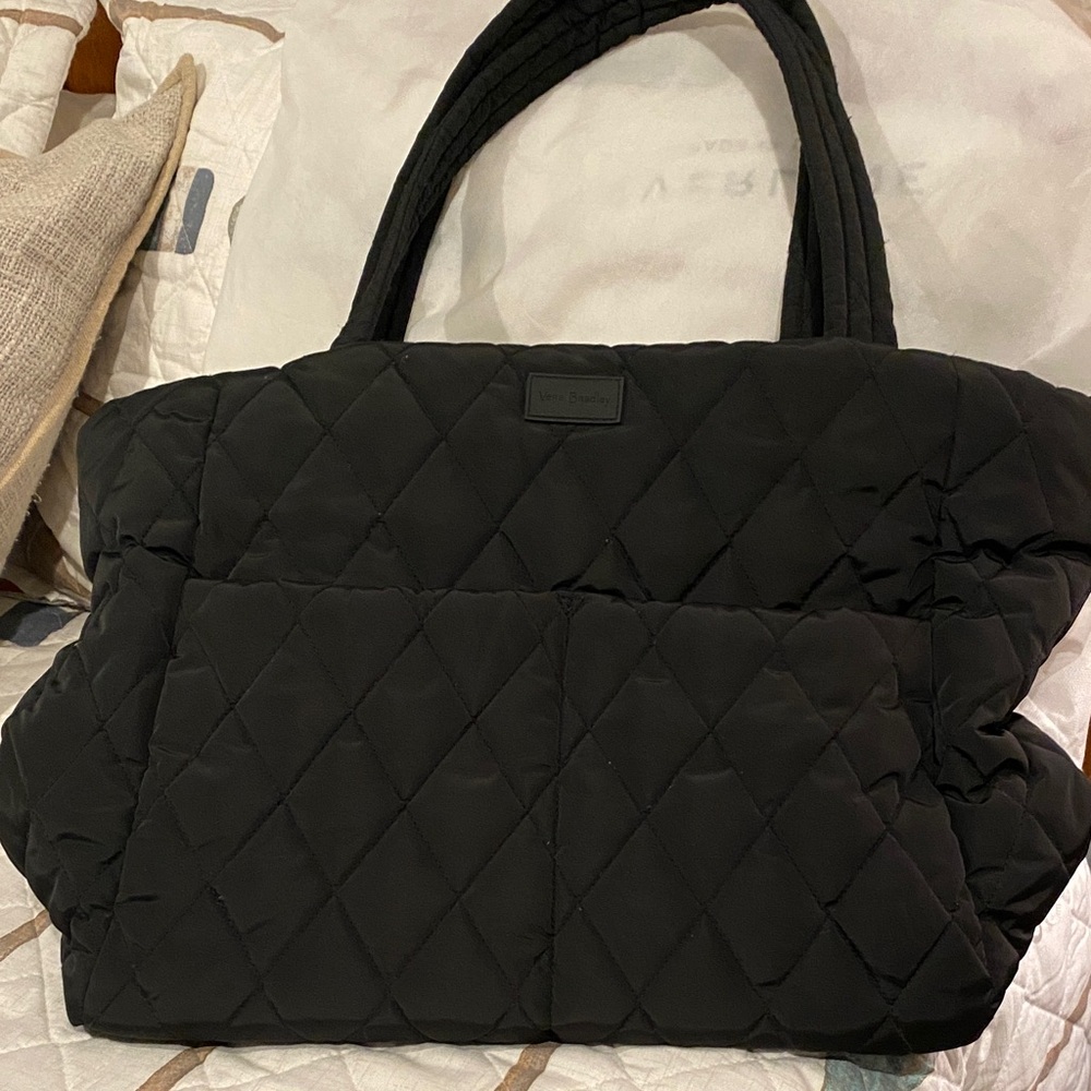Vera Bradley Quilted Black Tote